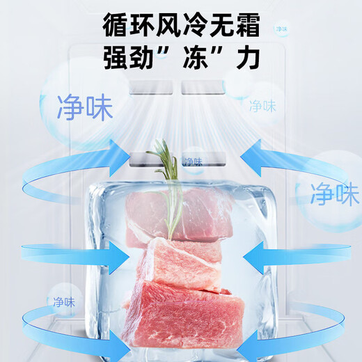 CHIGO refrigerator air-cooled frost-free 458L double-door multi-door folio refrigerator first-class energy efficiency household large-capacity cross four-door ultra-thin embedded inverter smart refrigerator cross-door digital display air-cooled frost-free 436 upgraded to first-class energy efficiency