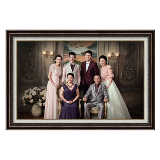 
Yonghuan Family Photos, Photo Frames, Wall-mounted Customized Photo Studio Wedding Photo Printing Living Room Wedding Photos Enlarged Customized 3894 Wood Grain Small 30-inch Inner Diameter 50.8*76.2
