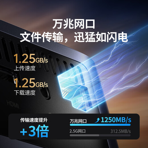 Green Alliance Private Cloud DXP480T Plus all-flash four-bay NAS network storage personal cloud hard drive home server AI photo album 10G network port media high-speed workstation