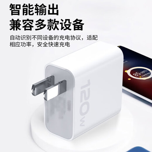 Applicable à Vivo / IQOO Charger Super Flash Charge VIVOX100 / 90 MOBILE IQOO12 / 11/11 / 12PRO / 9 CHARGE FAST IQOOneO9 / 8/7 / 7SE Chargeur Set + 2 mètres Câble