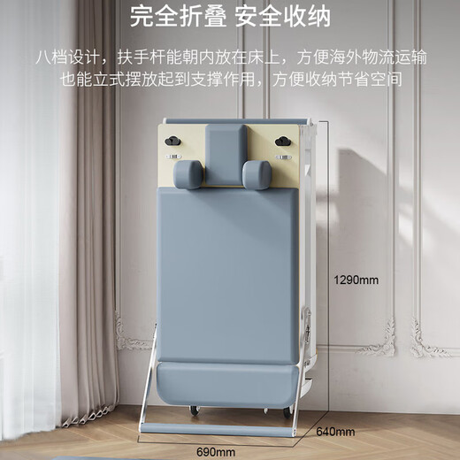 Star Diary Aluminum Pilates Folding Core Bed Small White Bed High-end Home Yoga Studio Personal Training Commercial Fitness Equipment Basic Folding + Domestic Piano Wire + Cat Claw Cloth Elegant Gray