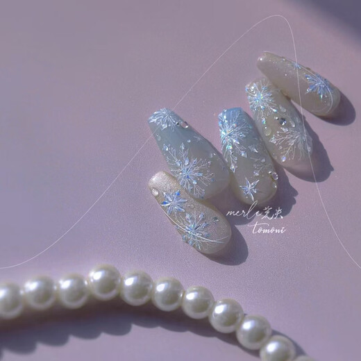 Tomoni Nailart Coopération Modèle Crystal Diamond Snow Flake Colore Colore Hot Or Sticker Japonais One Sticker Nail Sticker Hand
