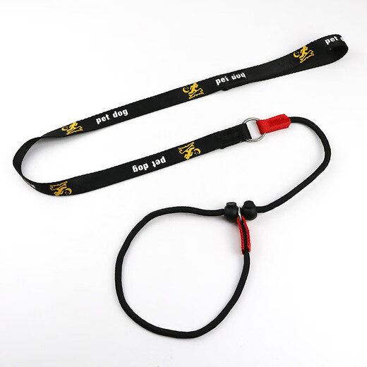 Chongdeduo dog leash p rope dog training dog p chain anti-entanglement pet supplies for medium and large dogs black universal ring