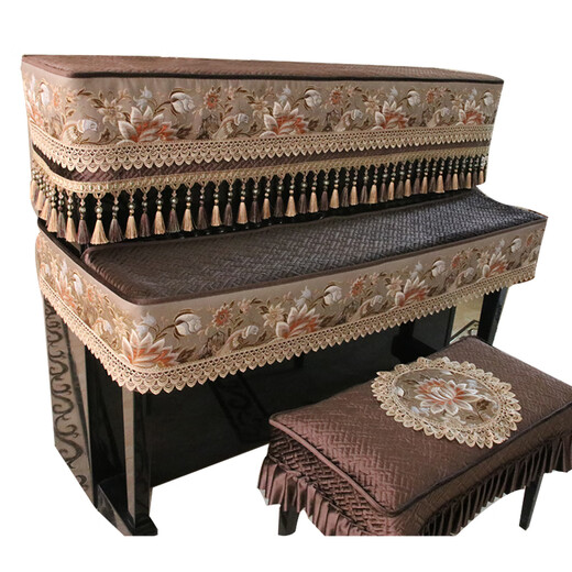 
Xueyulan piano cover high-end atmospheric half-cover piano cover full cover European modern simple light luxury half-cover three-piece cover cover cloth stand noble cafe cover double stool cover 3878