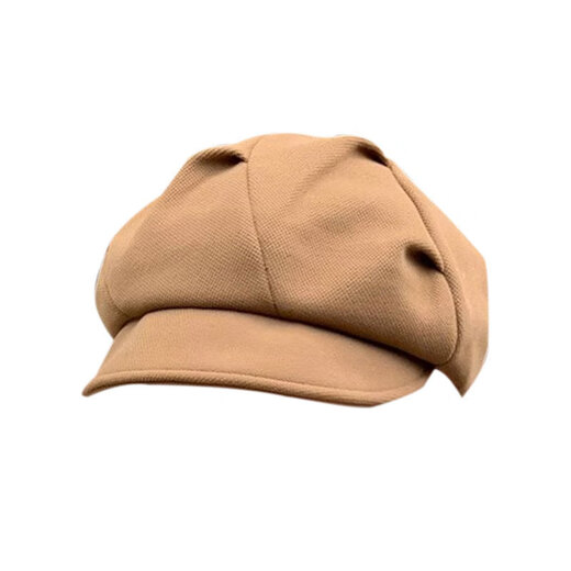 
Qisi charming (QIANZIJIAOMEI) spring and autumn style retro British style forward hat versatile painter hat long iron mark front and back two wear wool bud hat women black uniform size