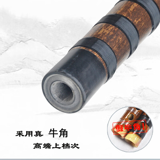 Flauta de flauta fina de bambú de bambú de Guanzi Flauta horizontal para principiantes calificados y rendimiento de estilo antiguo y niñas C Tune + conjunto completo de accesorios