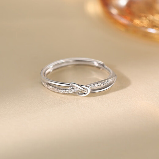 Mendali brand ring S999 sterling silver 2025 plain ring versatile open ring niche high-end female light luxury ring star ring local warehouse, next day delivery opening adjustable