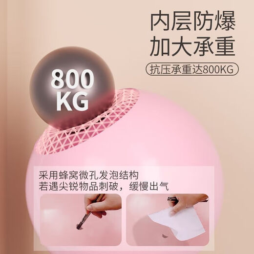 Xianxiyu yoga ball for pelvic floor muscles, special Pilates ball for pelvic floor muscle training, adult special ball, thickened explosion-proof postpartum core, cherry pink ball-diameter 25cm/comes with 3-piece set/safe and environmentally friendly yoga ball-previous 62714 people-with teaching