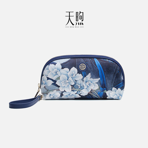 PmSix Clutch Women's New Fashion Large Capacity Hand Bag Temperament Dinner Handbag Birthday Valentine's Day Gift for Wife Dark Blue-Molan