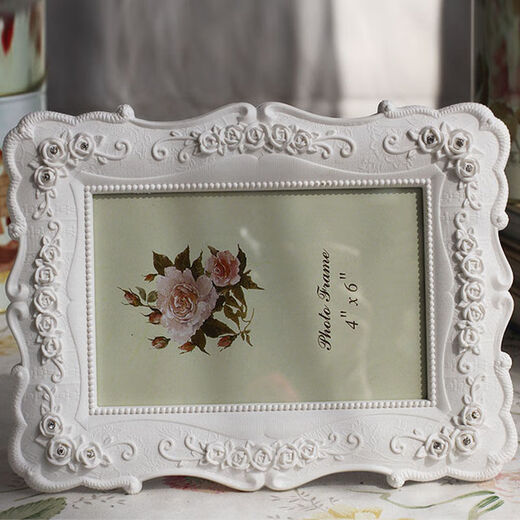 European style, rose 678 inch pastoral wedding photo frame on the stage creative simple photo studio ornaments European style small rose photo frame 6 inch (horizontal and vertical)