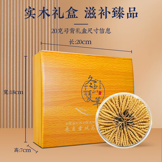 Shouyangtang Cordyceps sinensis 4 roots/g 20g Cordyceps gift box for freshly dried Cordyceps supplements for parents [selected gift box]