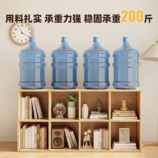 Jiayi solid wood bookshelf floor-standing bookcase short bookcase study room grid cabinet living room storage rack stackable storage cabinet storage cabinet