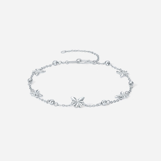Saturday Fortune (ZLF) pt950 platinum bracelet for women, exquisite car flower butterfly bracelet as a gift for girlfriend 16+3cm-3.19g