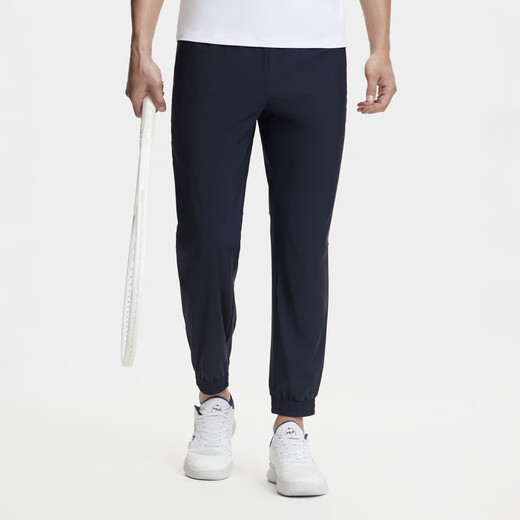 FILA moisture-absorbent quick-drying/cooling men's sweatpants men's basic ice silk dry tennis cuffed knitted trousers RD Sapphire Blue M