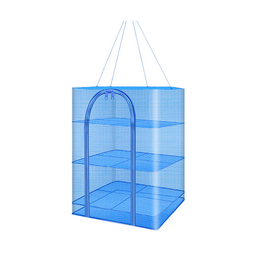 God Shark 35*35*65cm three-layer folding fish drying net, anti-fly cage, drying fish net rack, dry goods drying net, fishing gear
