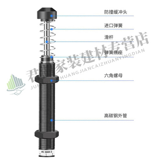 山头林村亚德客型液压油压缓冲器阻尼器机械手配件ac1416 ACA1007-1/1210 AC0604【10只装】