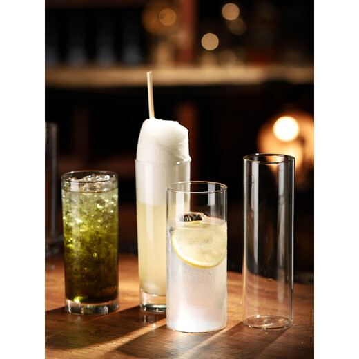 JZ Ramos Gold Fizz Thin Cocktail Cup Heightened Colin Cup Gin and Tonic Long Drinking Cup High Wave Cup Glass Thick Bottom Straight Cup 280ml
