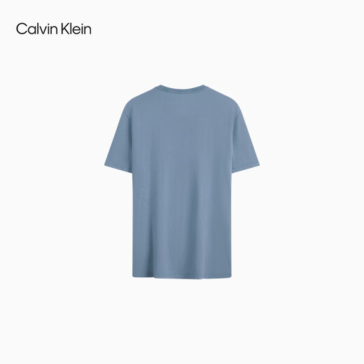 Calvin KleinJeans25春夏新款男士休闲潮流ck字母印花净色纯棉短袖T恤4RB854G CFF-星蓝 M