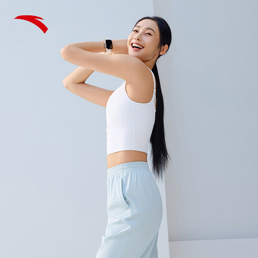 安踏一体式吊带运动背心女士夏季新款美背冰肤聚拢文胸内搭打底衫