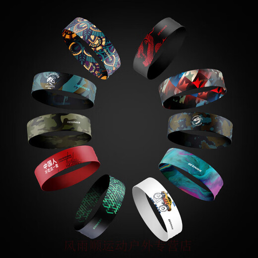 Raft Core Stirnband Sportband-Haarband Männer und Frauen Antitrspirantgürtel, die Männer Fitness Yoga Schweißabsorbing Turban Hair Krawatte Schweißgürtel Dunhuang