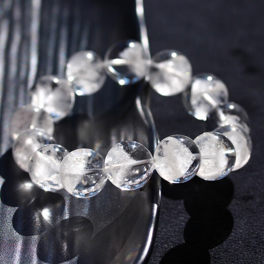 
Pangdonglai quality white crystal bracelet Tianlan treasure pot white ghost bracelet Thousand layer mountain pyramid men and women love H3878 13.5mm natural crystal/semi precious stone