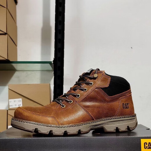 Carter Cat Peller High-Top Cowhide Martin Boots Britische trendige Outdoor-Arbeitsstiefel Retro Herren Boots Chinesische braune Standard-Lederschuhgröße 39