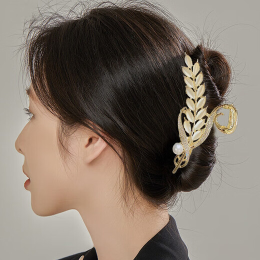 Dijing Wheat War Hair Clip Brooch Set для женщин Высококачественный 2025 Новый Shark Clip китайский подарок на День святого Валентина для подруги и жены шпилька четыре комплекта [подарочная коробка]