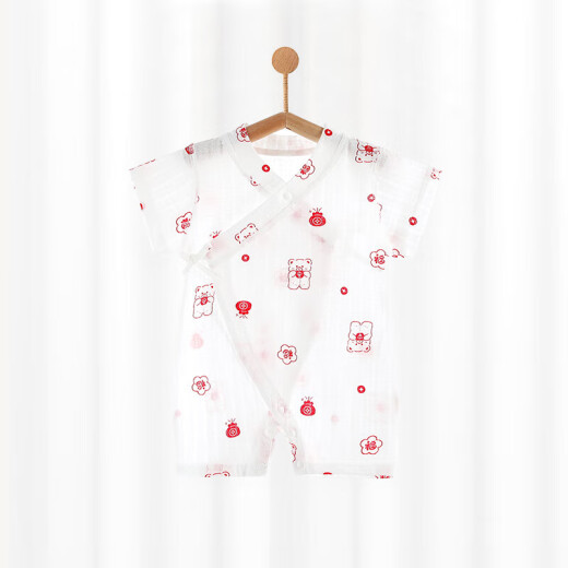 [Belleyi Summer Crawler] Baby Summer Onesie Algodón puro Algodón puro Ropa de lana de manga recién nacida, todos tus deseos se hacen realidad [6636] 80cm