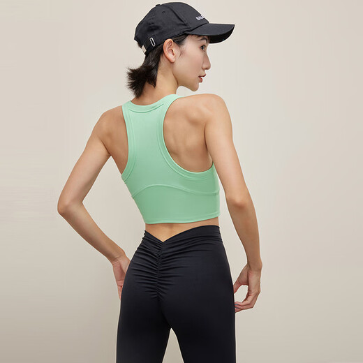 ANNERUN running vest for women, shock-proof, high-intensity, big breasts, small underwear, anti-sagging, fitness, Pilates, yoga wear, white, M, one size fits all