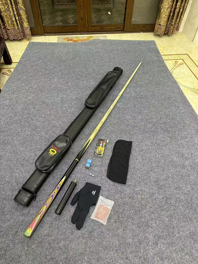 Mystery Mystery Queyu same style billiard cue split Chinese style black eight sandalwood handmade poles complete set of small head snooker Thousand Yuan playing feeling Queyu - with standard box + full set of accessories