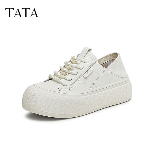 Tata Casual Dicke Sohle Schuhe Frauenschuhe 2025 Sommer CT701BM5 Weiß 38