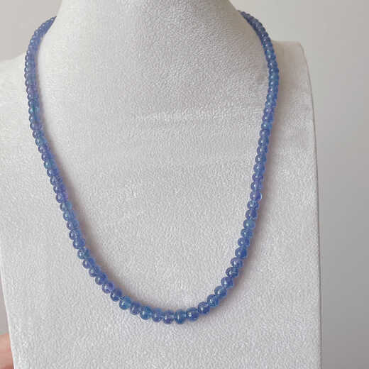 Lie Rui Tanzanite Plain Abacus Bead Necklace Colorful Gift Elderly Gift Clavicle Chain Large Particles