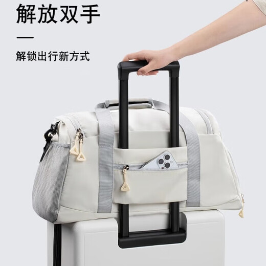 Ukdati hand-in-one travel bag large capacity men and women lightweight boarding short-distance travel waiting to be delivered trunk crossbody gym bag white