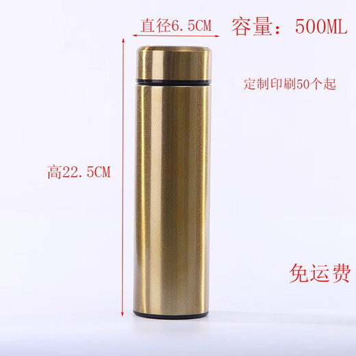 飞之厨304不锈钢真空保温杯带茶隔运动直身杯 可定制LOGO 可刻字 送礼品 直身杯银色500ml 需要刻字备注