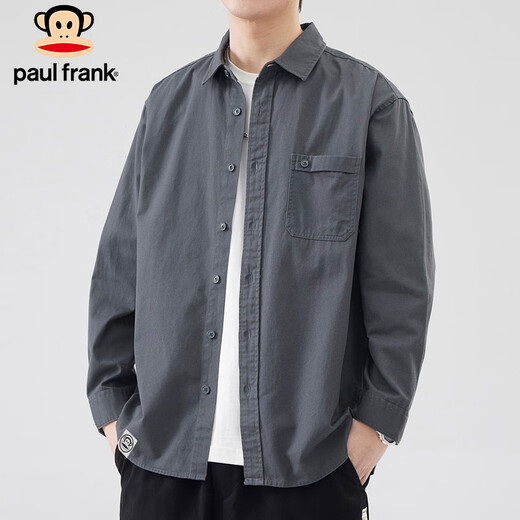 Big Mouth Monkey (Paul Frank) Camisa de manga larga Spring Simple Loose Camiseta informal