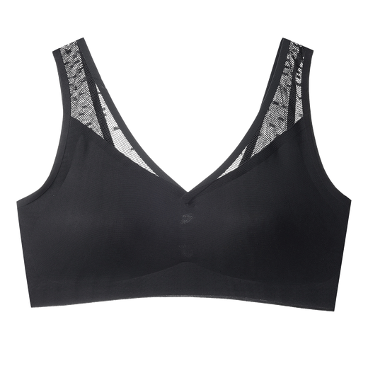 
Sweet lady underwear women [no size] Stainless suspender vest-style skin invisible comfortable, non-steel ring beautiful back bra women 1212019 black equal size