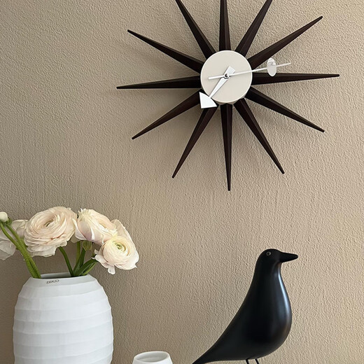 OEMG瑞士进口正版 Vitra Wall Clocks George Nelson挂钟 Sunburst Clock 胡桃木色 其他