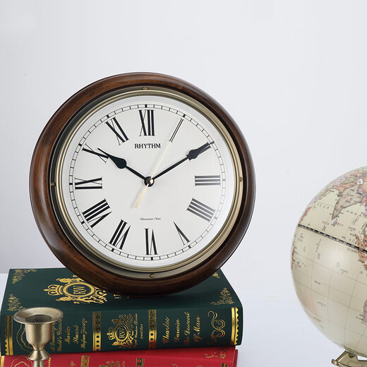 Lisheng (Rhythmus) Wanduhr Massive Holz Wanduhr Wohnzimmer Lobby European Classic Westminster Uhr CMH723 27 cm Luxus Massivholzzeit CMH723CR06 30,5 cm 12 Zoll (Durchmesser)