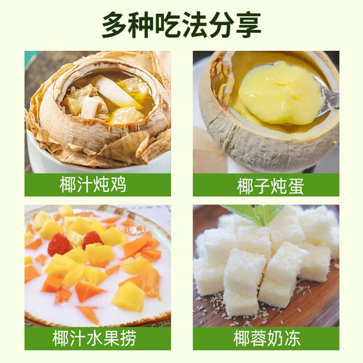 Xianyouji Hainan Wenchang Coconut Green Large Fruit Fresh Coconut Pregnant Women Coconut Picked Now Delivery Coconut Opener and Straw 6 pieces with coconut opener and straw (single fruit 900g+