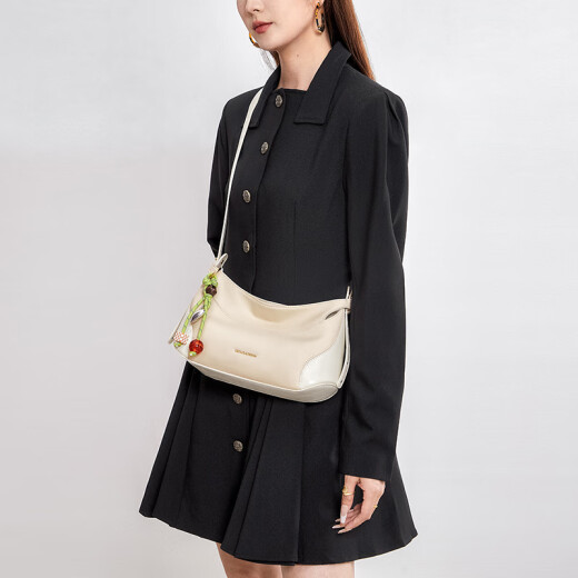 蔻一（Cnoles）包包女款2025年新款棒球HOBO包高级感斜挎包节日生日礼物送女朋友 奶油色-新款母亲节礼物送老婆走心
