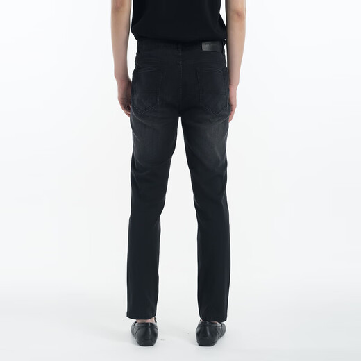 
Jinba Men's Clothing 25 Spring and Summer Classic Casual Commuter Straight Jeans BQRN1343 Black Gray 32
