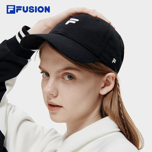 FILA FUSION Official fashion brand sports baseball cap for men and women, trendy casual hat, white white hat