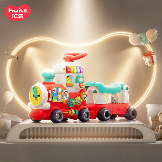 
Huile small train toys can be used as a person, infant walker, children, boys and girls, one year old baby birthday gift [9 major functions] four-in-one smart train