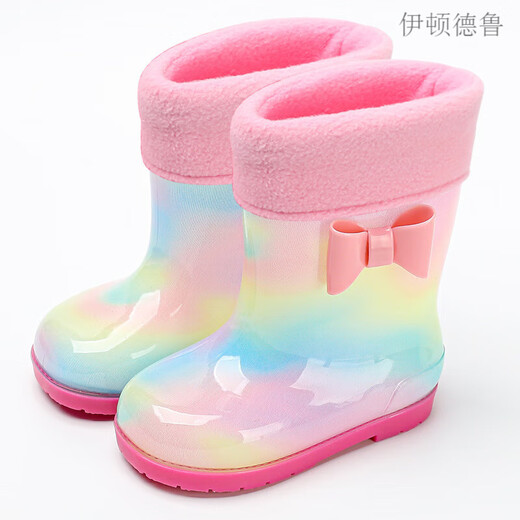 Eton Drew Bow Children's Rain Boots Girl Princess Cute Baby Girl Girls Child's Rain Boots Chaussures de l'eau Étudiant non glissade