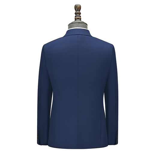 Easy care solid color 80% wool suit business professional youth suit jacket men's formal wear student graduation light blue regular 180A suit trousers live waist 85 cm