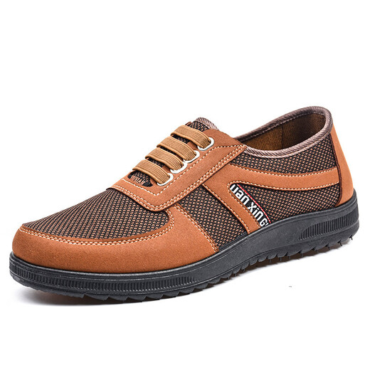 2025 Nuevo verano Single sin deslizamiento Sobre suave Zapatos de tela para hombres zapatos de tablero liviano para hombres Marrón 43