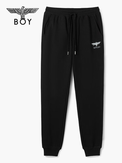 BOY LONDON trendy brand trousers couple style black printed anklet breathable casual pants N15903 black XS