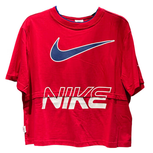 Nike T-shirt Vêtements féminins 2023 Été Nouvelle Fashion Sportswear Casual Fitness Fitness Breathable Round Round Cou Short Manches HF6291-687 / RED L