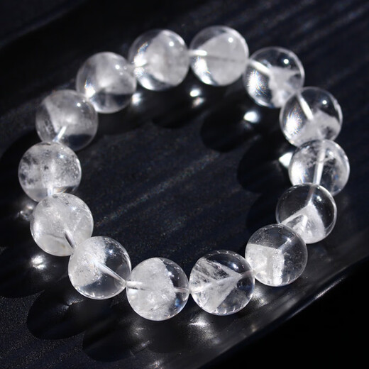 
Pangdonglai quality white crystal bracelet Tianlan treasure pot white ghost bracelet Thousand layer mountain pyramid men and women love H3878 13.5mm natural crystal/semi precious stone