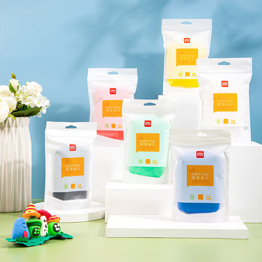 Deli grand paquet Ultra Light Clay Children's Toys's nourrissiers et tout-petits Couleur de plage Plastitine Soft Clay Boys and Girls DIY FAIT MAIN FAIT FAIT GREEN 67841